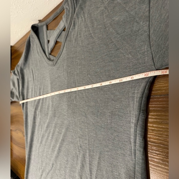 Women’s Balance Collection Lightweight Open Back Gray Sweater Long Sleeve L - Picture 4 of 10